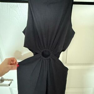 Elegant Black Cut-Out Dress from Zara
